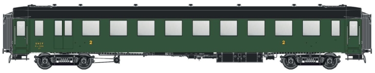 L.S. Models MW40954 - H0 - Personenwagen OCEM, 2. Kl., SNCF, Ep. III